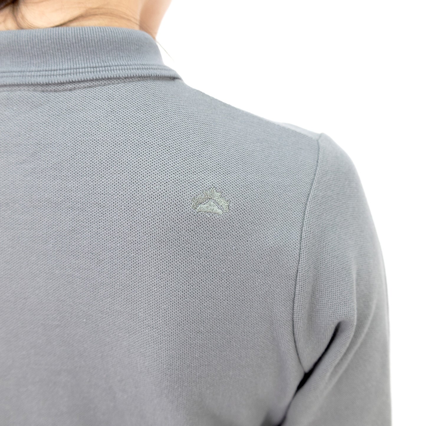 MA - POLERA PIQUE QUEBEC MANGA LARGA MUJER GRIS
