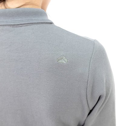 MA - POLERA PIQUE QUEBEC MANGA LARGA MUJER GRIS