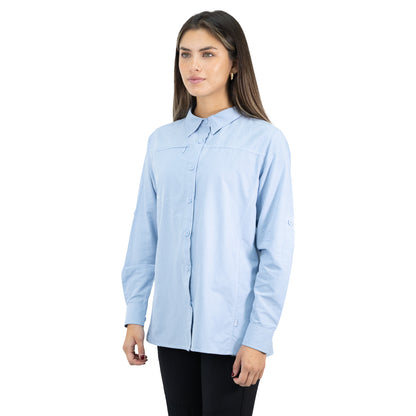 MA - CAMISA HW DUCK DRY MUJER CELESTE
