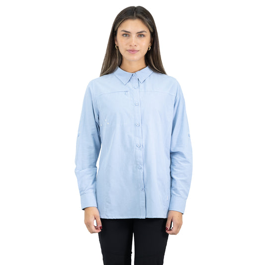 MA - CAMISA HW DUCK DRY MUJER CELESTE